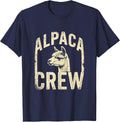 Alpaca Crew Boho Western Mono Animal Lover Gift T-Shirt - Navy Blue
