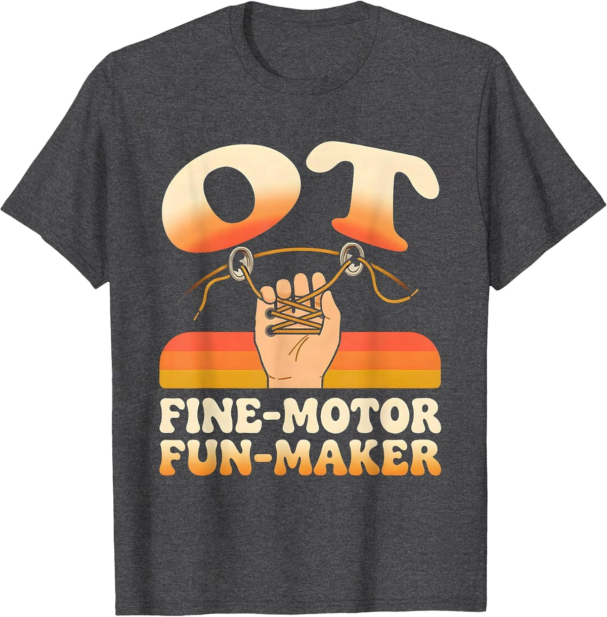 Men's OT Fine-Motor Fun-Maker Retro Occupational Therapy T-Shirt - Dark Heather Grey