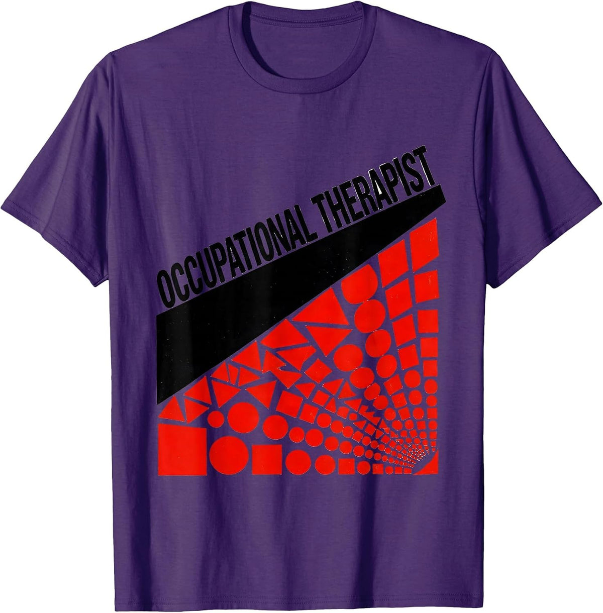 Men's Occupational Therapist Constructivist Poster OT Month Work T-Shirt - Purple