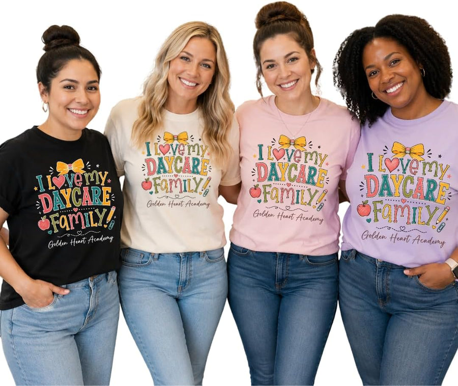Matching Teacher Shirts Personalized School Name Daycare Custom Faculty Team Tee School Staff Apparel Back to School Group