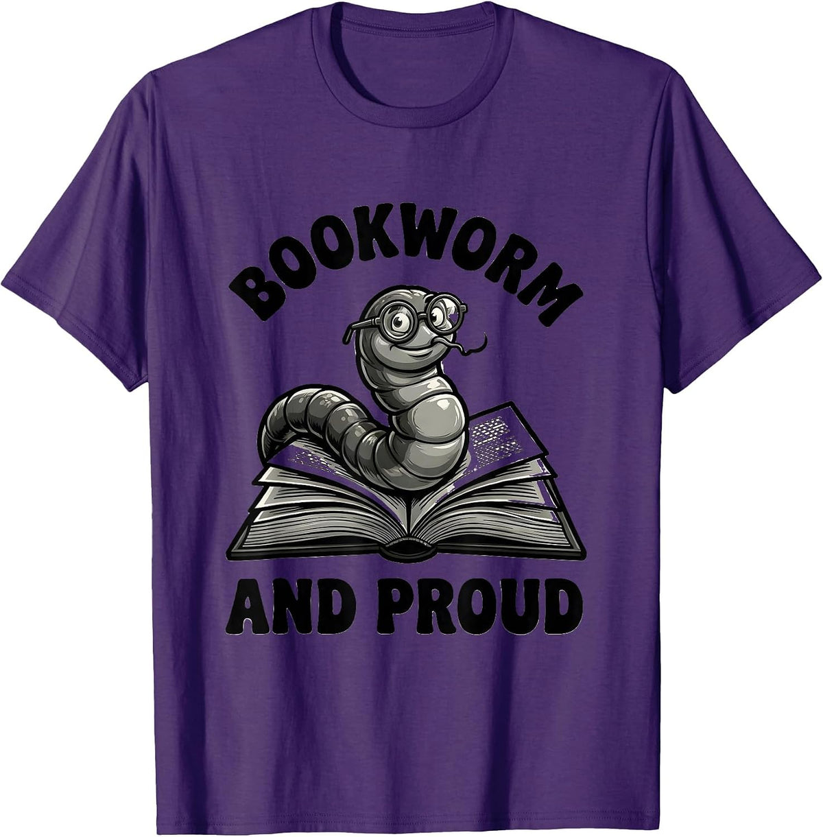 Men's Bookworm and Proud Reading Is My Favorite Sport T-Shirt - Purple