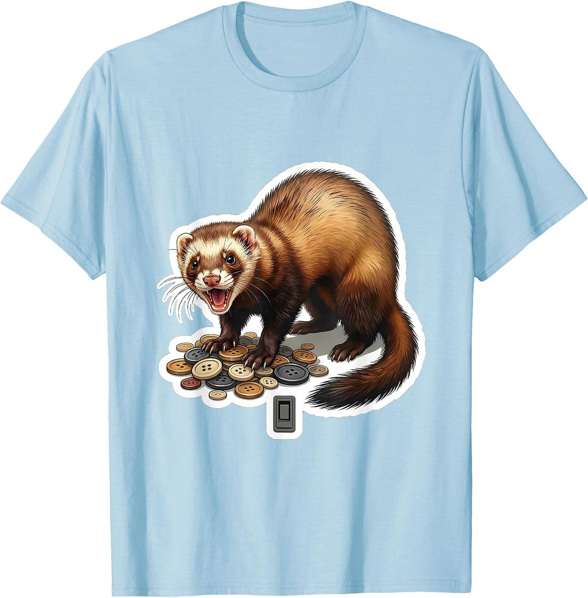 Men's Ferret Lover Gift Funny Ferret Owner Novelty T-Shirt - Baby Blue