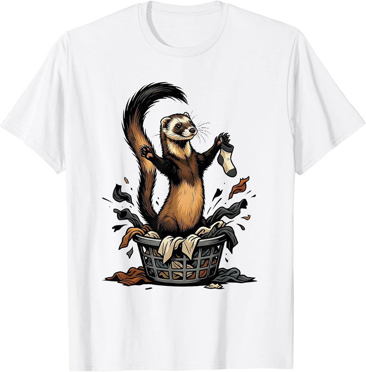 Men's Masked Ferret Triumph Funny Ferret Lover Gift T-Shirt - White