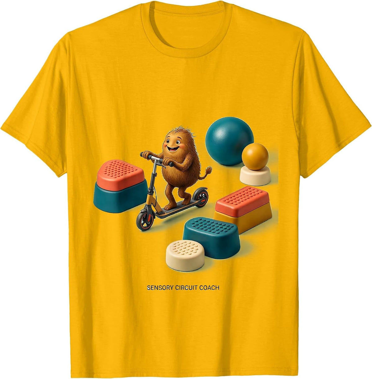 Sensory Circuit Coach Playful Occupational Therapy Sensory T-Shirt - Golden Yellow