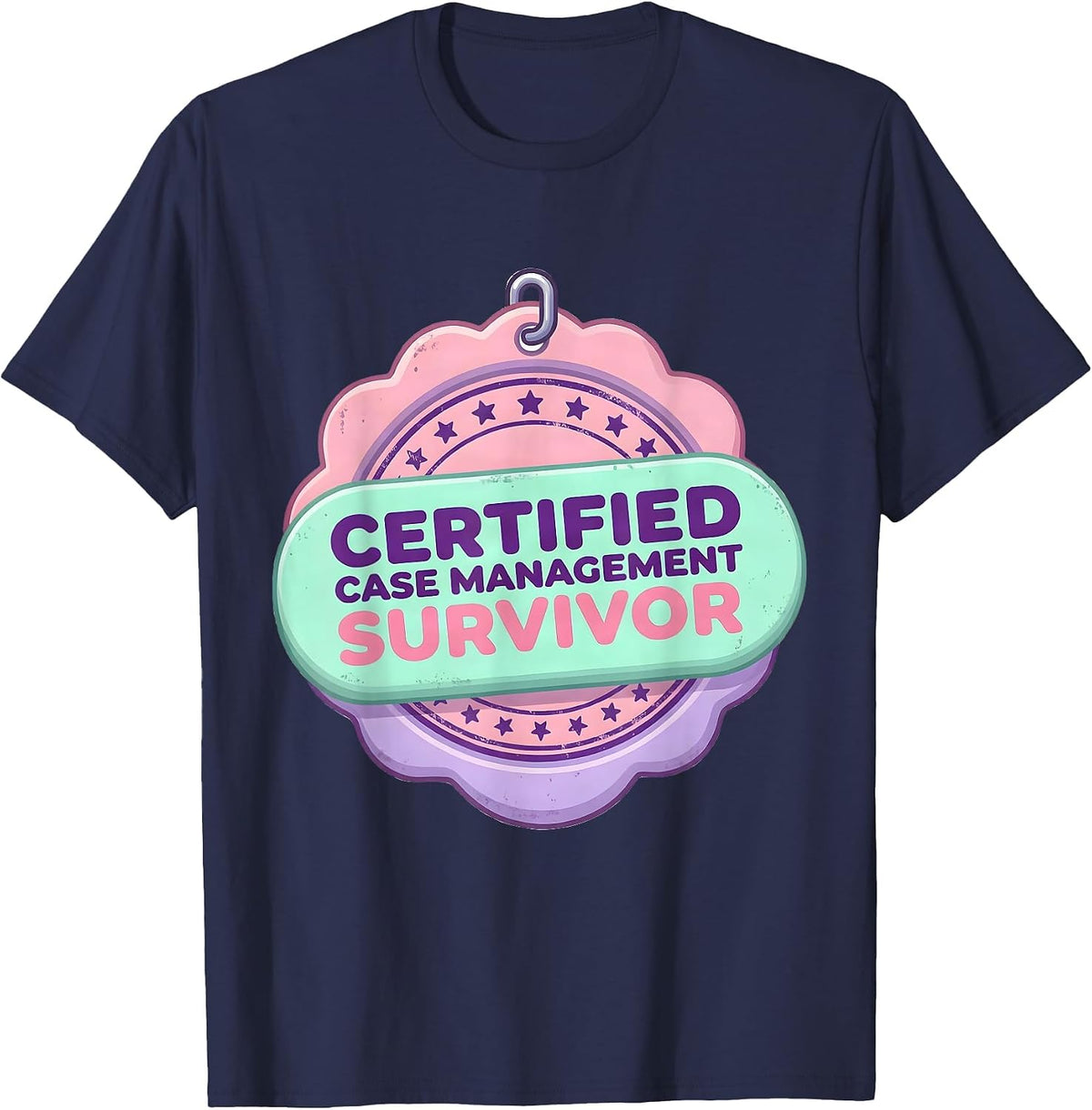 Certified Case Management Survivor Cute Kawaii SPED Teacher T-Shirt - Navy Blue