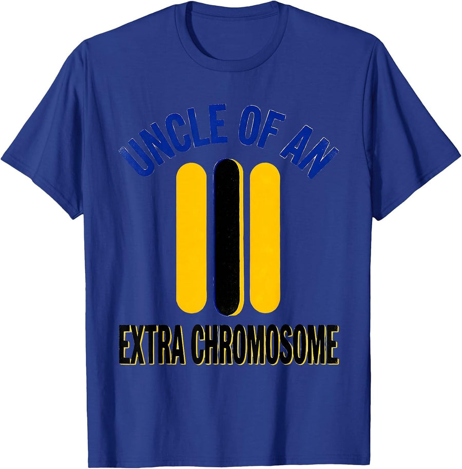Uncle Of An Extra Chromosome Funny Down Syndrome Awareness T-Shirt - Royal Blue