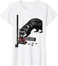 Women's My Ferret Moves The Doorstop Funny Ferret Lover Christmas T-Shirt - White