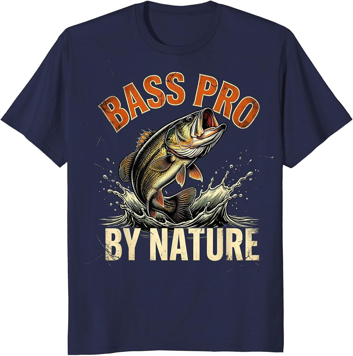 Bass Pro By Nature Fishing Design for Men T-Shirt - Navy Blue