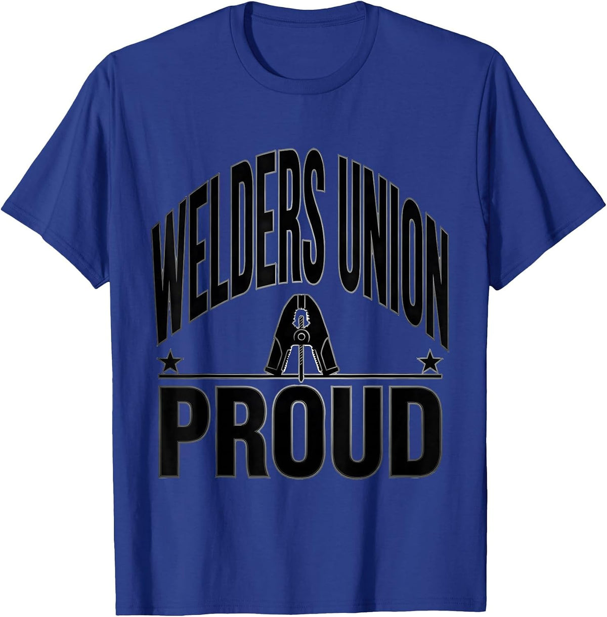 Men's Welders Union Proud Skilled Trades Labor Solidarity T-Shirt - Royal Blue