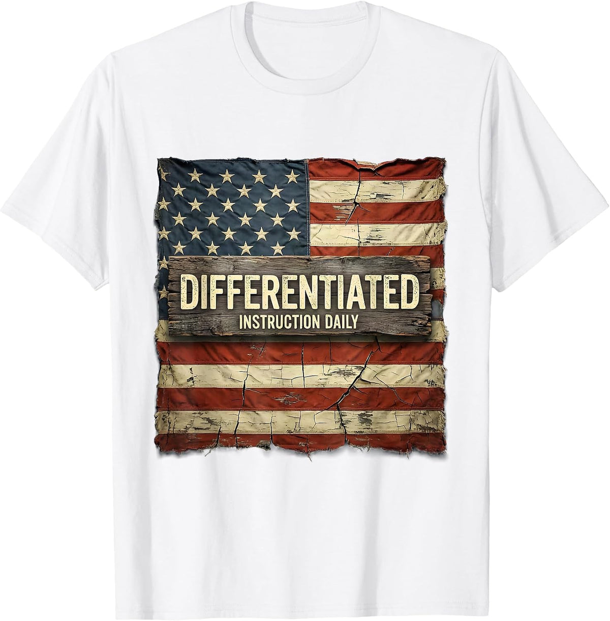 Men's Differentiated Instruction Daily SPED Teacher Design T-Shirt - White