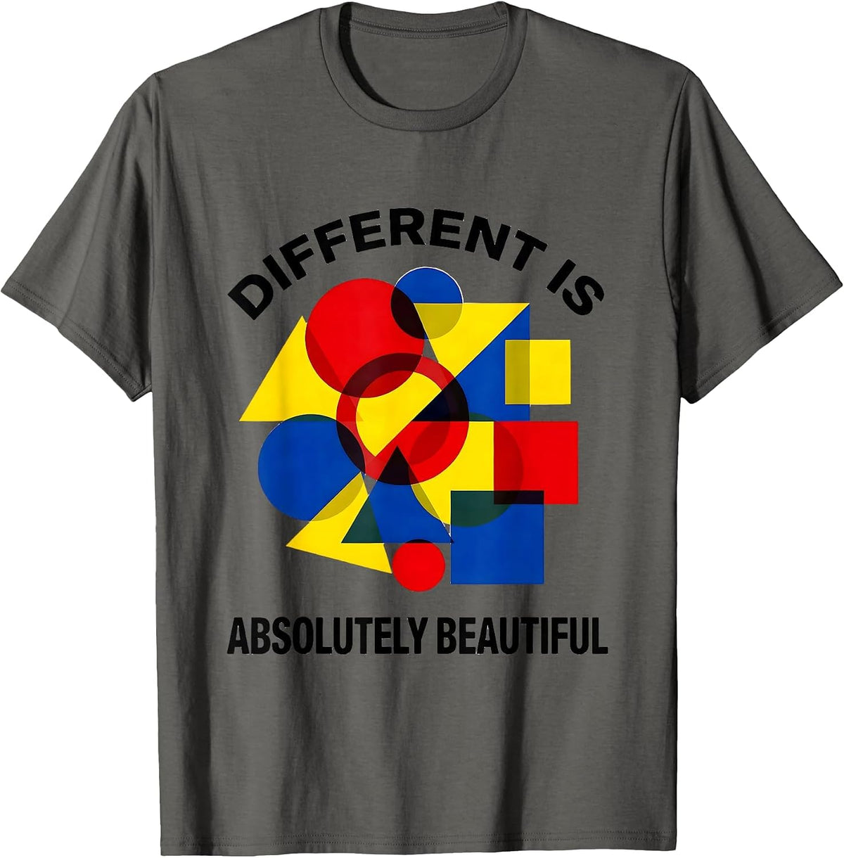 Different Is Absolutely Beautiful Special Education T-Shirt - Asphalt Grey
