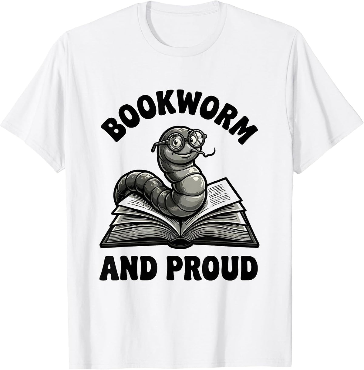 Men's Bookworm and Proud Reading Is My Favorite Sport T-Shirt - White