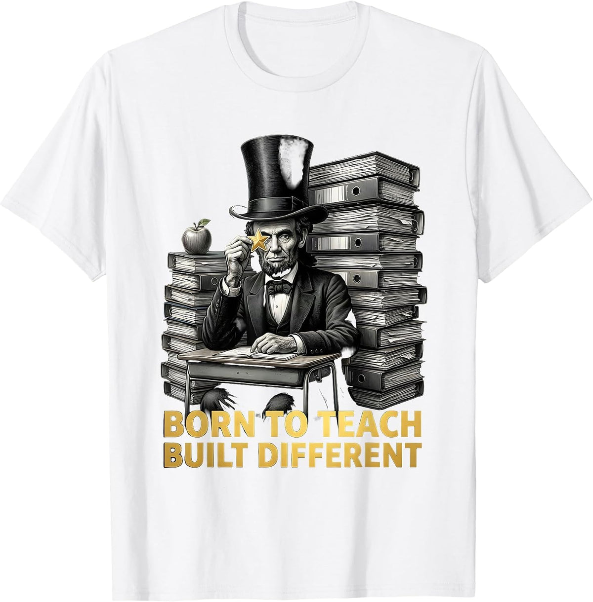 Men's Born to Teach Built Different Sped Teacher Design T-Shirt - White