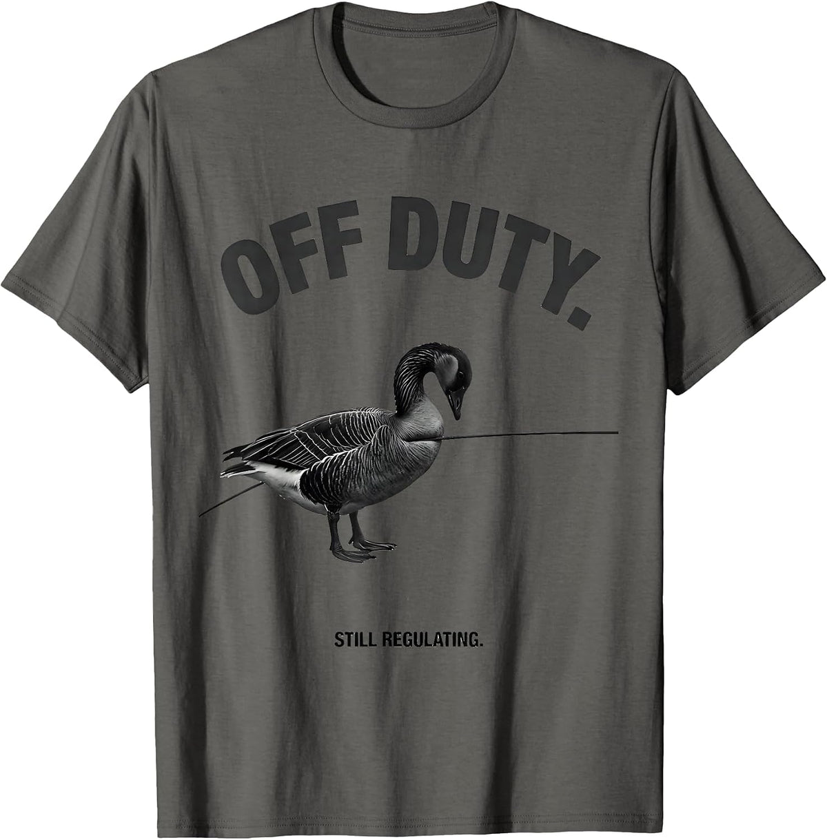 Off Duty Still Regulating Funny Mental Health Counselor T-Shirt - Asphalt Grey