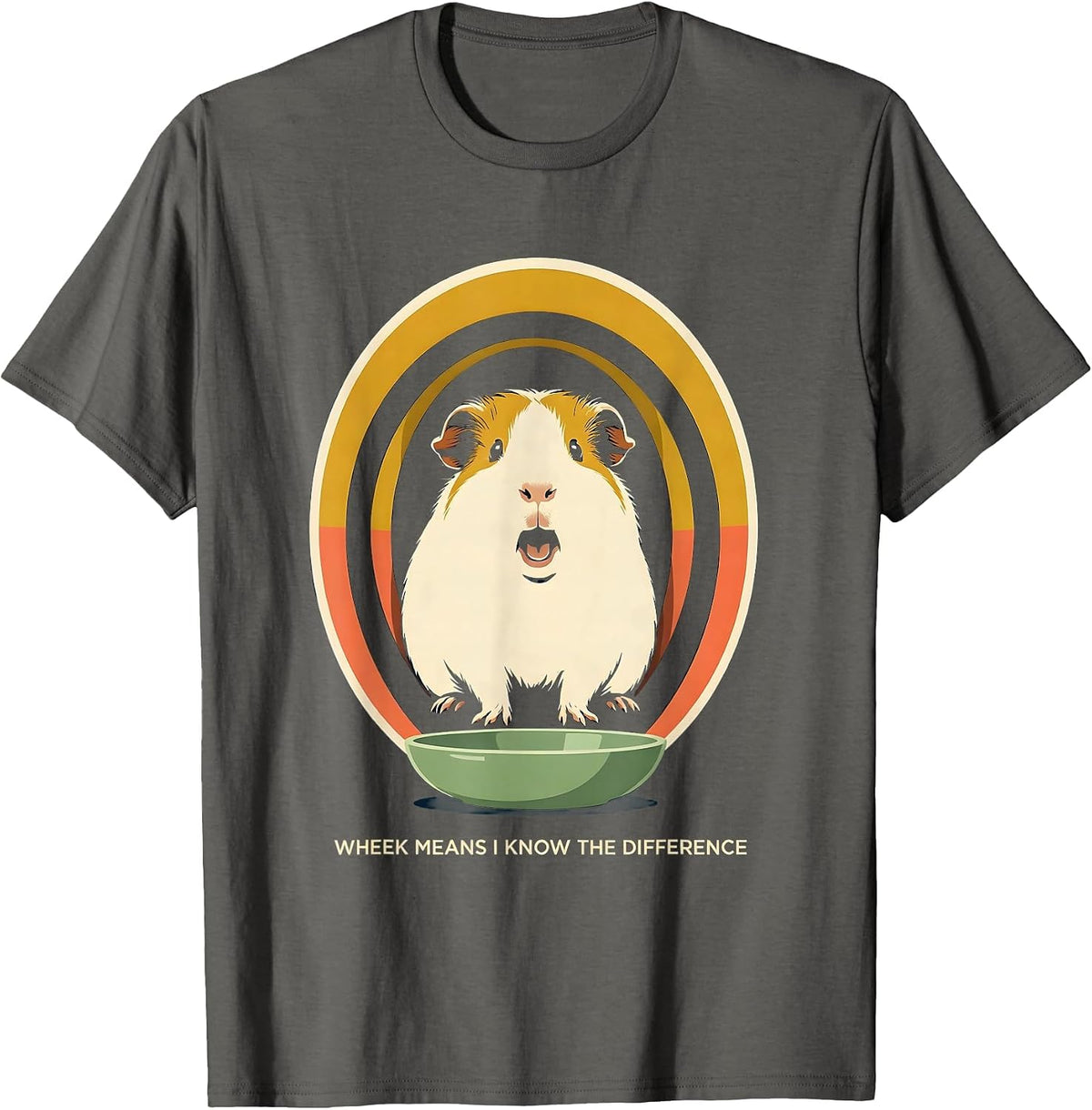 Men's Wheek Means I Know The Difference Funny Guinea Pig Lover Pet T-Shirt - Asphalt Grey
