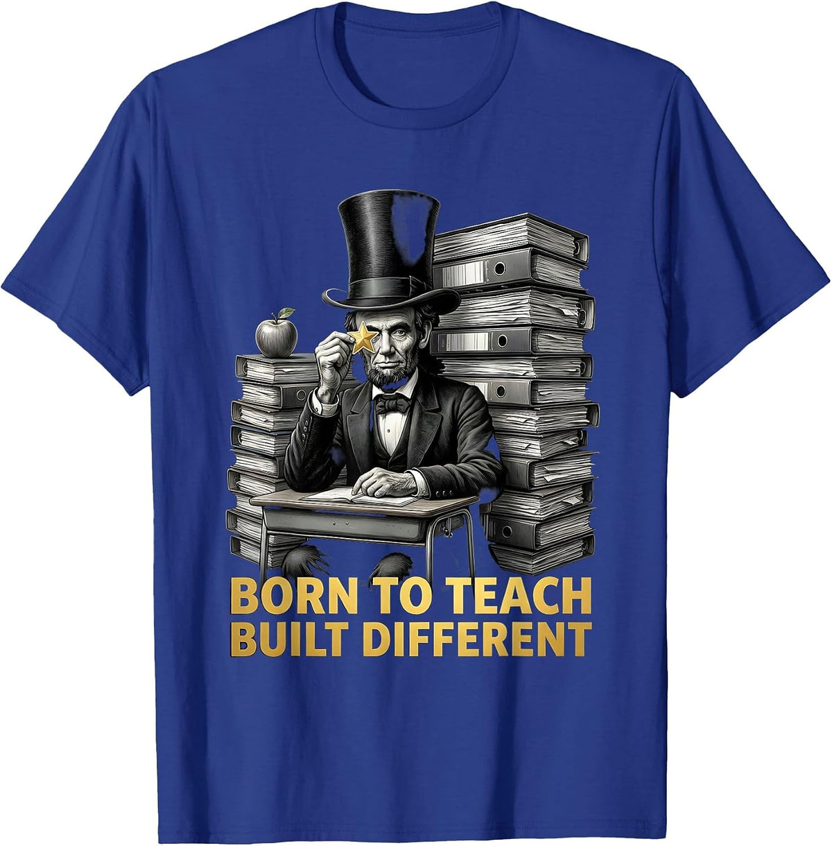 Men's Born to Teach Built Different Sped Teacher Design T-Shirt - Royal Blue