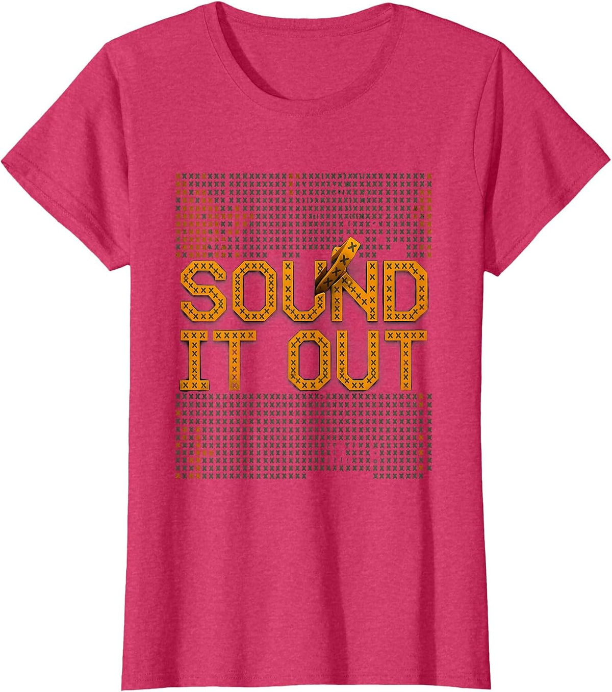 Women's Sound It Out Dyslexia Teacher Therapist SPED Humor T-Shirt - Red Heather