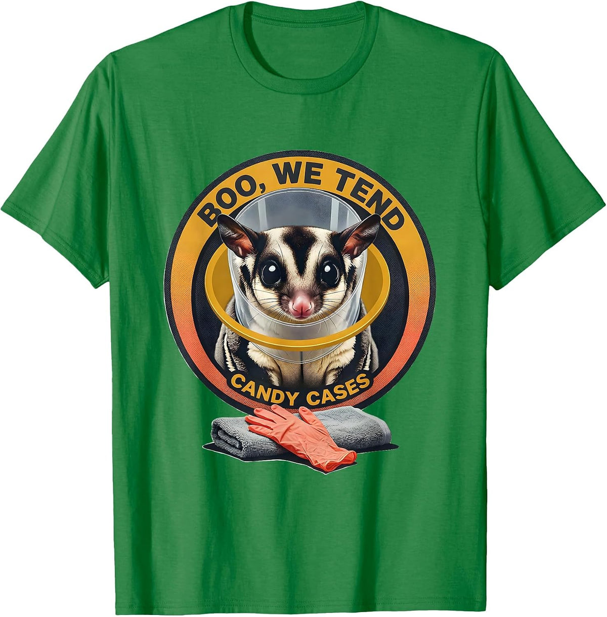 Men's Boo We Tend Candy Cases Funny Vet Tech Halloween Workplace T-Shirt - Kelly Green