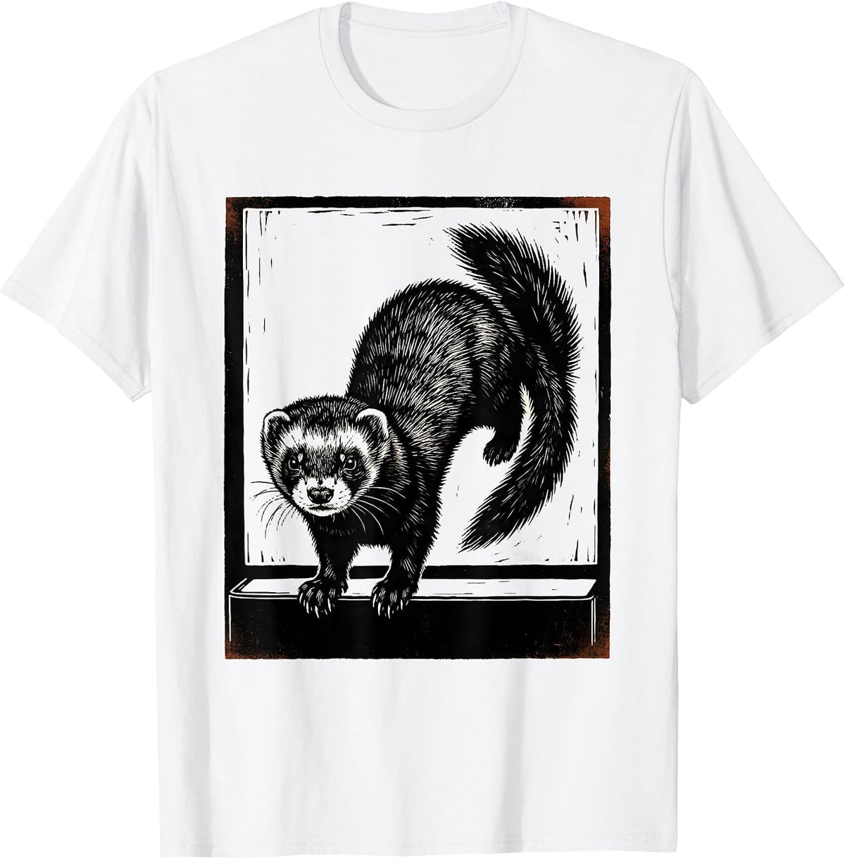 Men's Ferret Under Fridge Funny Ferret Lover Gift T-Shirt - White