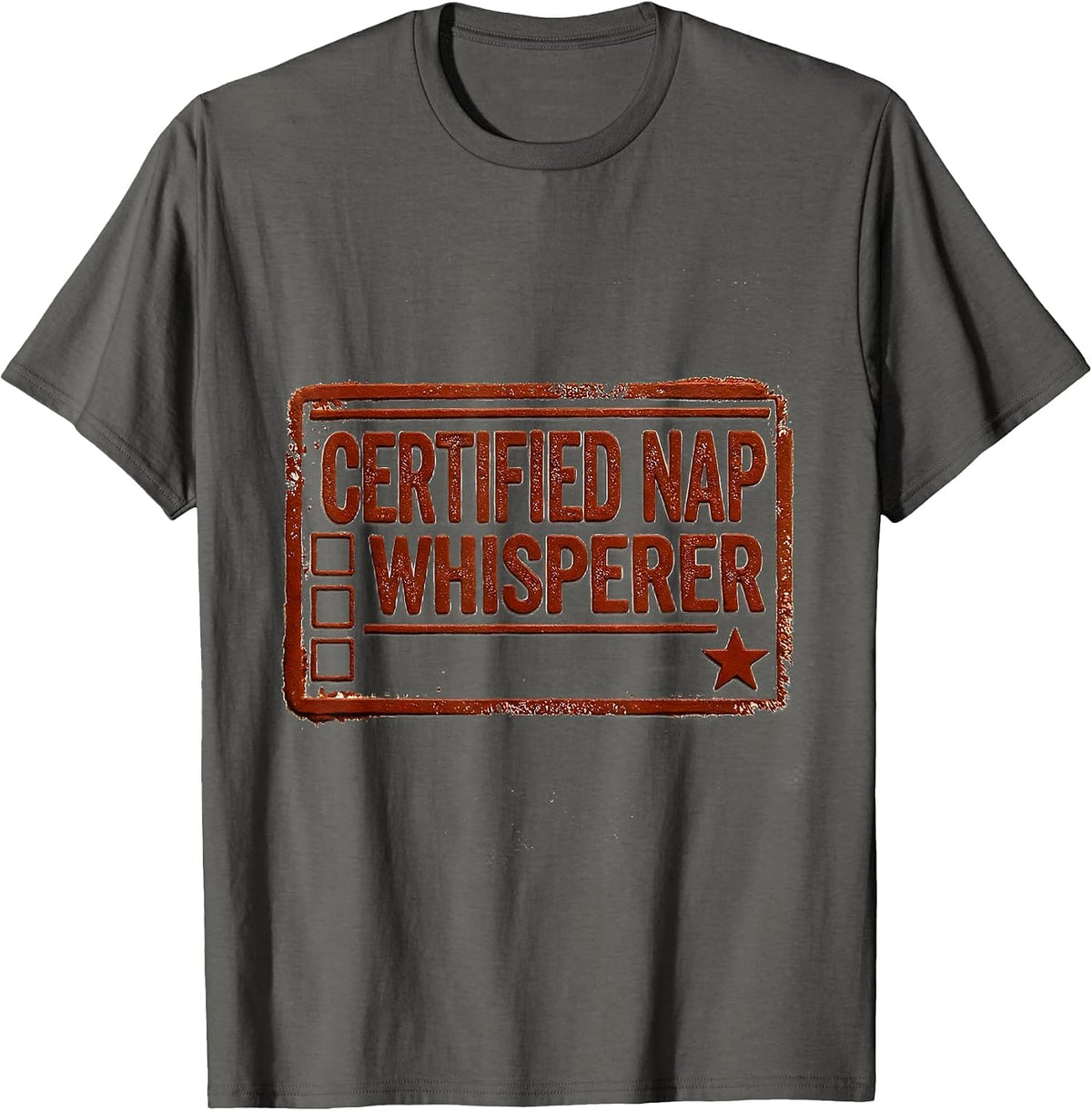 Certified Nap Whisperer Funny Early Childhood Teacher T-Shirt - Asphalt Grey