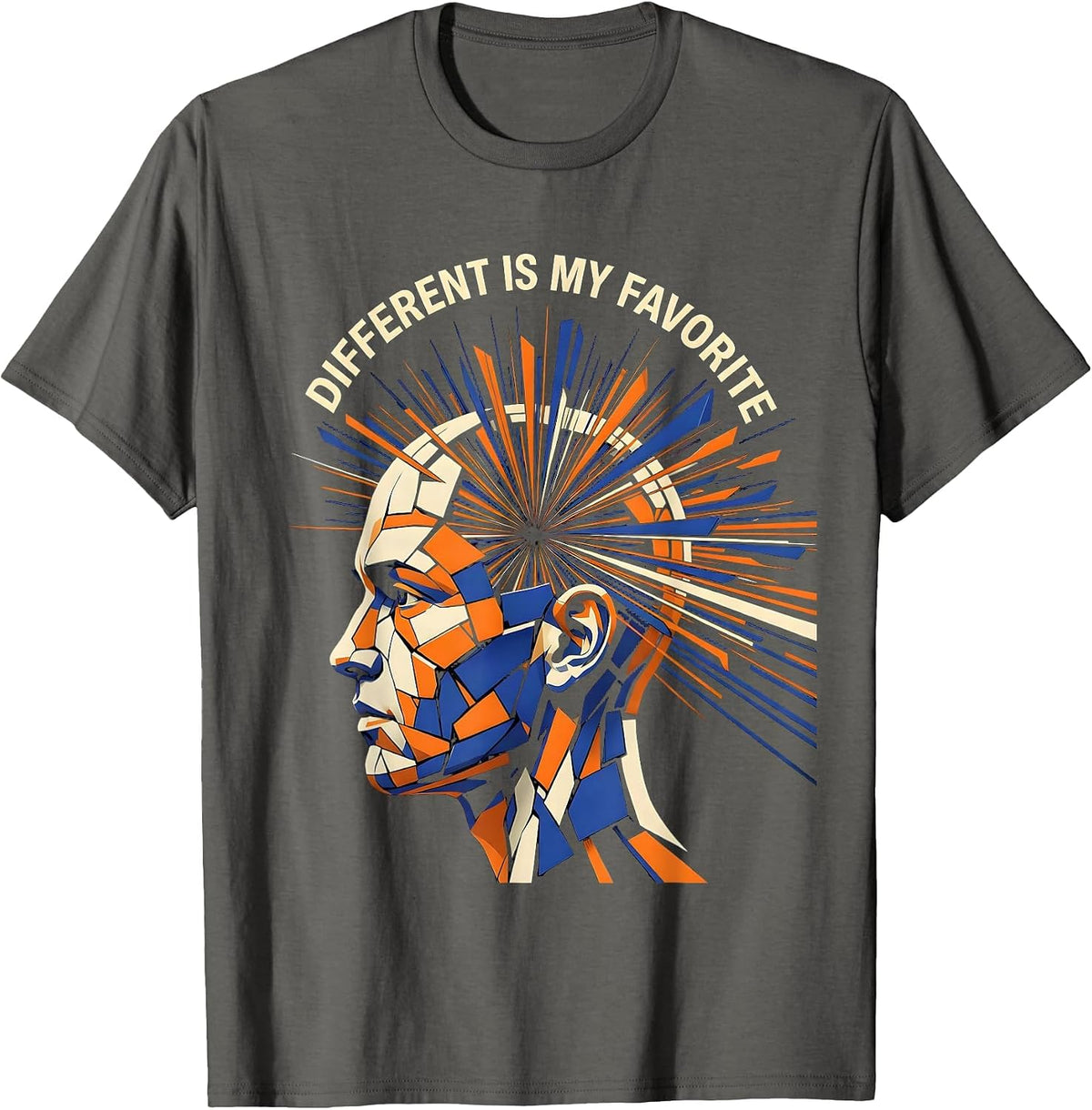 Different Is My Favorite Special Education Design T-Shirt - Asphalt Grey