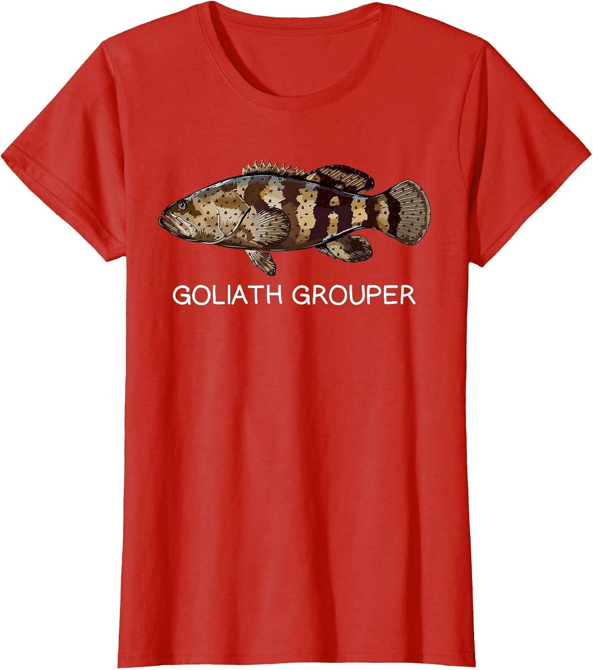 Goliath Grouper Saltwater Game Fish T-Shirt - Red