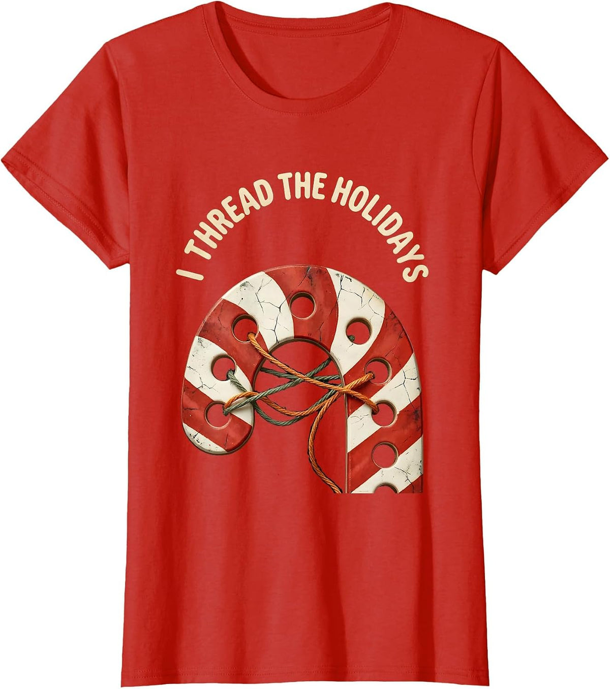 I Thread The Holidays Boho Occupational Therapist Christmas T-Shirt - Red