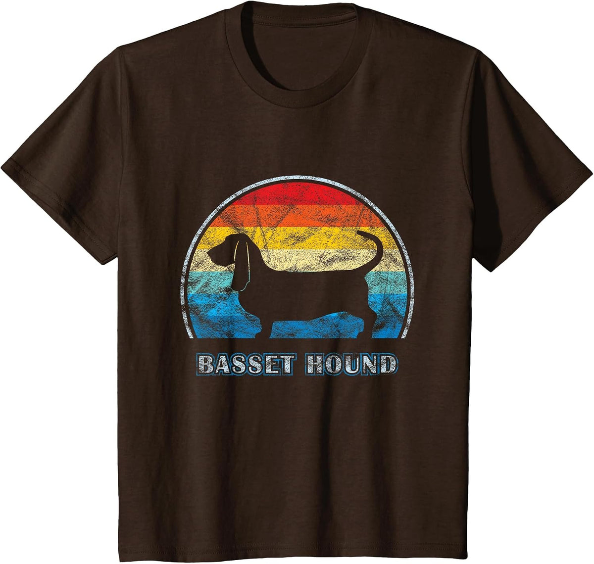 Basset Hound Vintage Design Dog T-Shirt - Brown