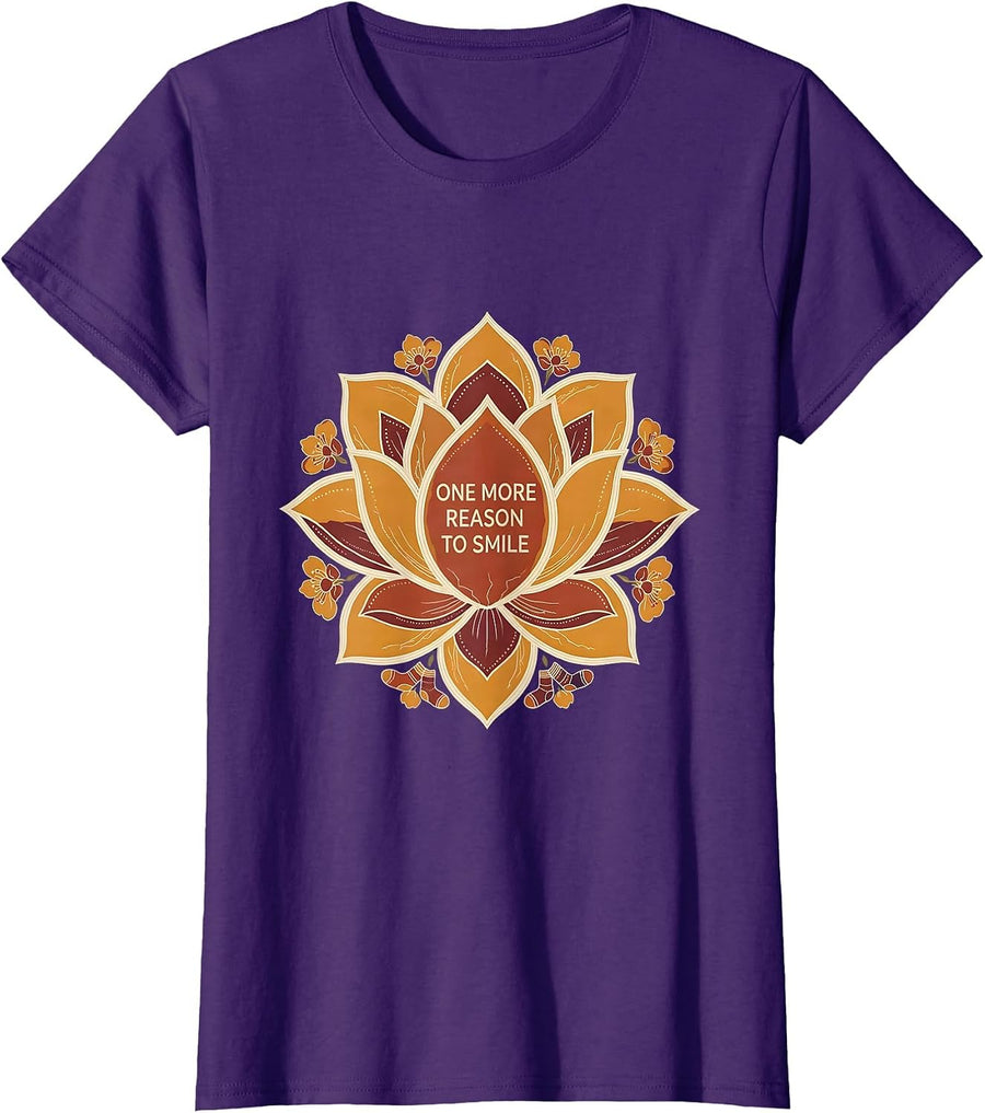 Women's One More Reason To Smile Down Syndrome Awareness T-Shirt - Purple