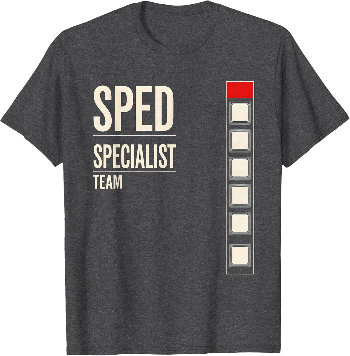 Men's SPED Specialist Team Retro Special Education Teacher Squad T-Shirt - Dark Heather Grey