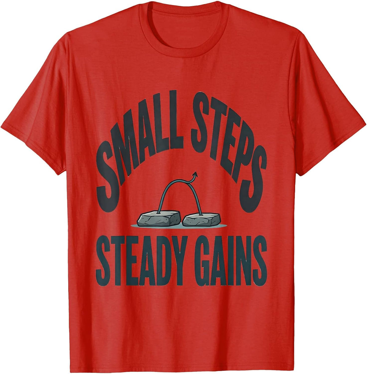 Men's Small Steps Steady Gains Occupational Therapy Physical T-Shirt - Red