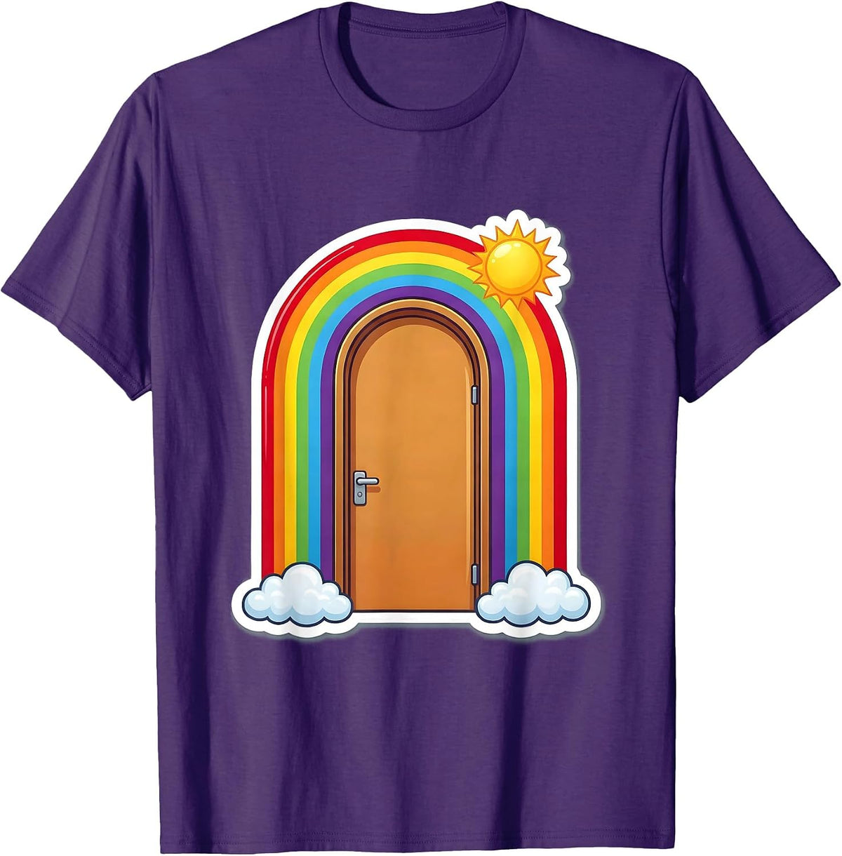 Rainbow Classroom Door Preschool Teacher Gift T-Shirt - Purple