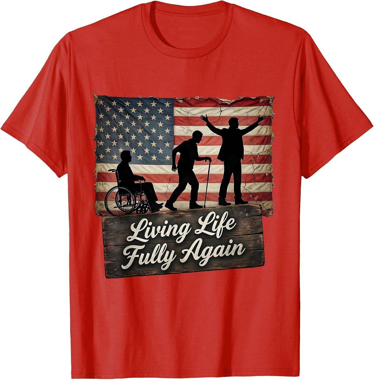Men's Living Life Fully Again Occupational Therapy Design T-Shirt - Red