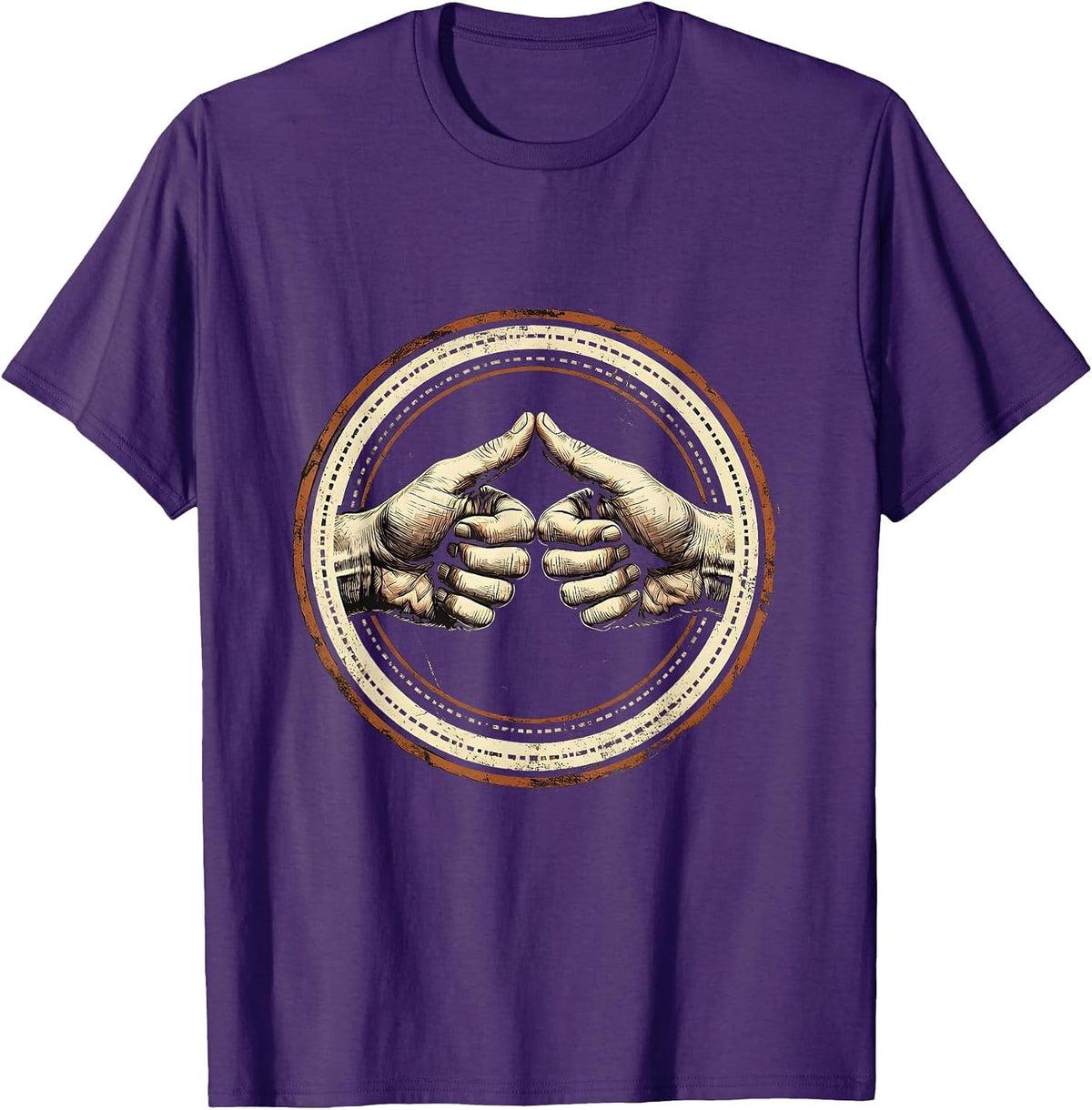 Men's Occupational Therapy Pinch Grip Exercise Illustration T-Shirt - Purple