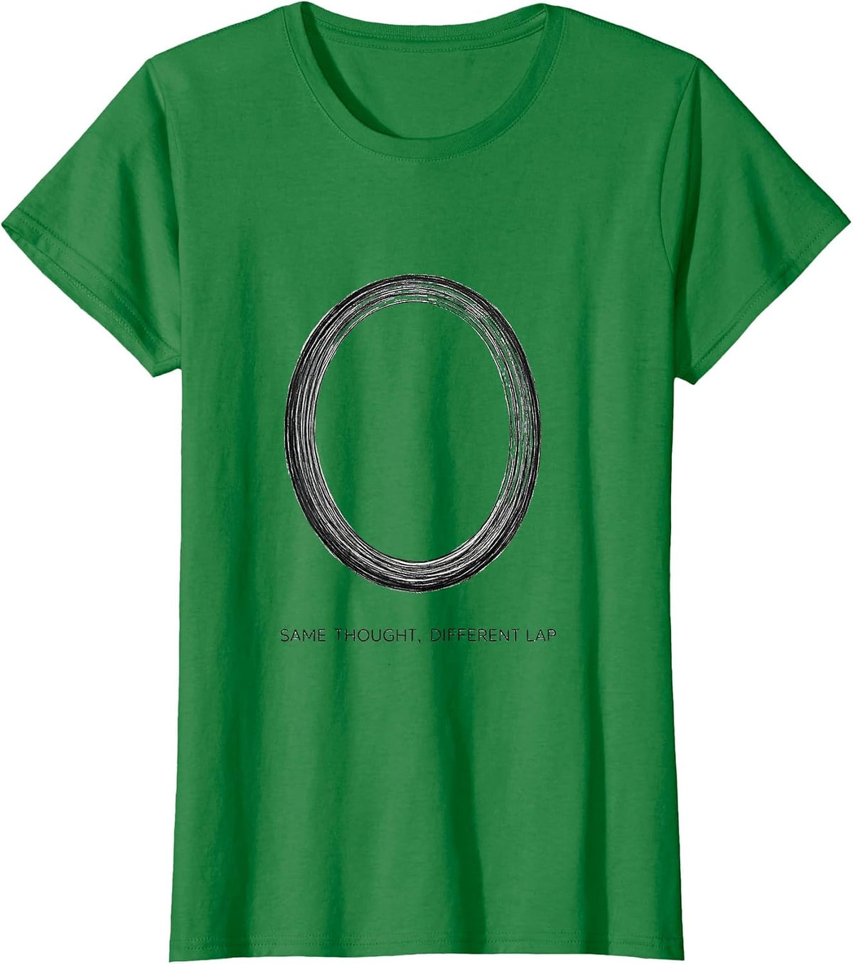 Women's Same Thought Different Lap Minimalist Mental Health T-Shirt - Kelly Green