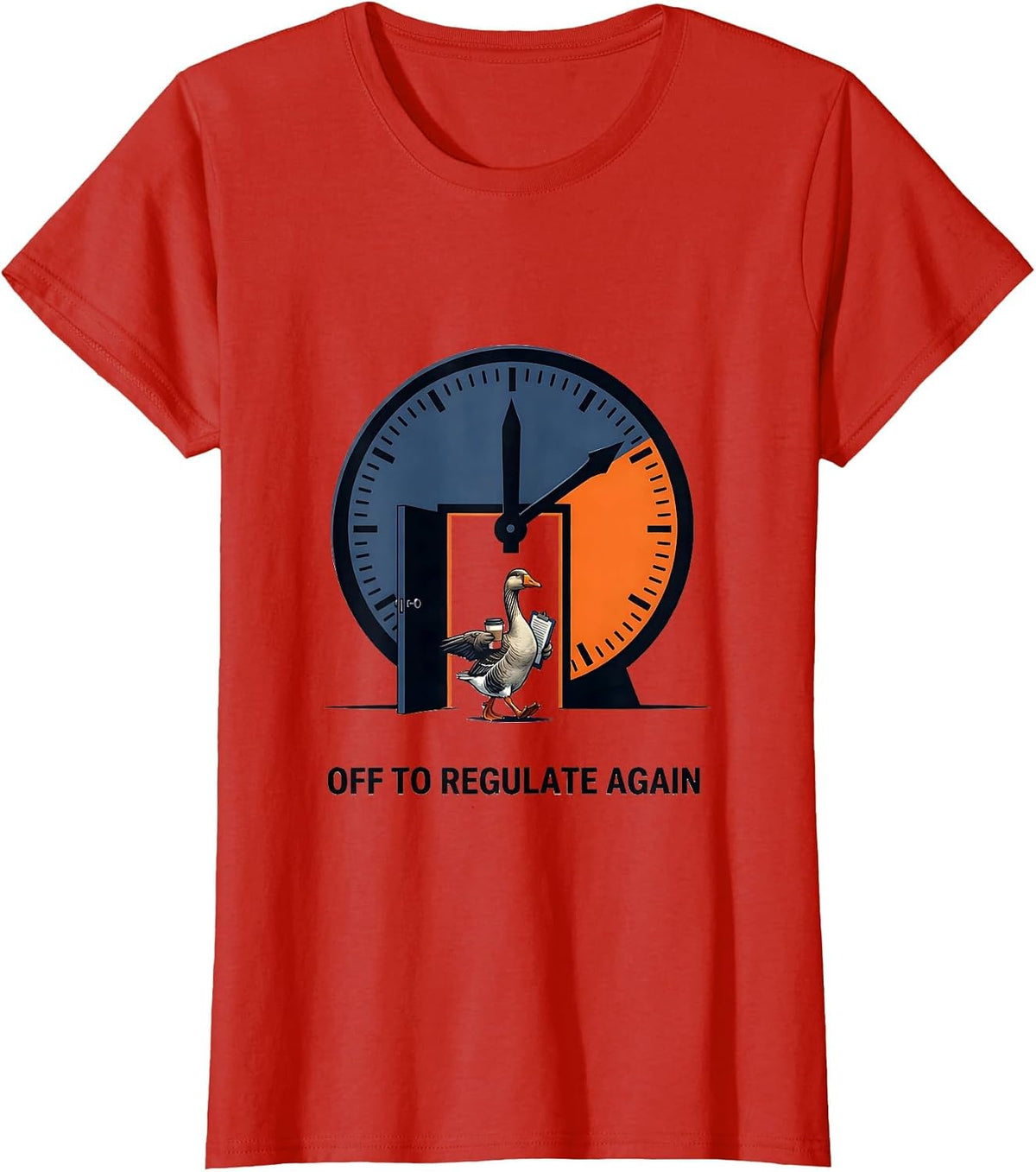 Women's Off To Regulate Again Funny Mental Health Counselor Silly T-Shirt - Red