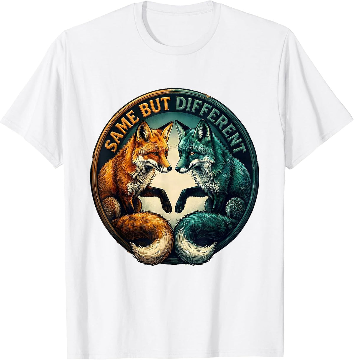 Men's Same But Different Unique Identity Graphic Design T-Shirt - White