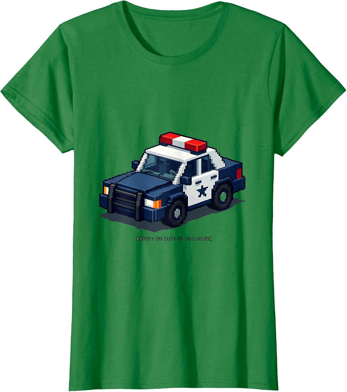 Women's Deputy On Duty In This House Funny Police Officer Gift T-Shirt - Kelly Green