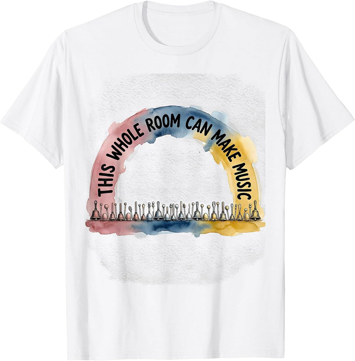 Men's This Whole Room Can Make Music Music Teacher Appreciation T-Shirt - White