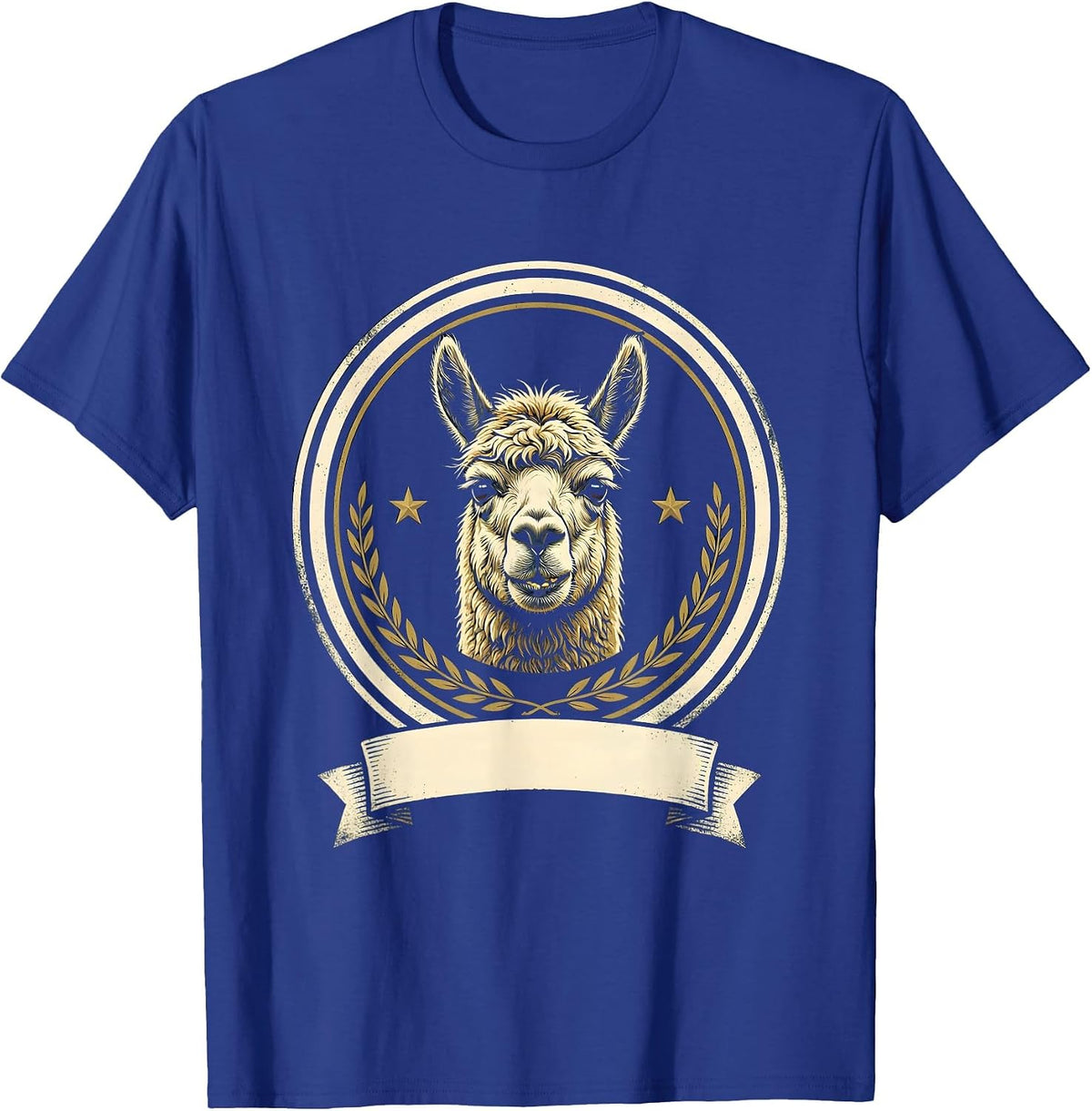 Men's Alpaca Emblem Funny Casual Humor T-Shirt - Royal Blue