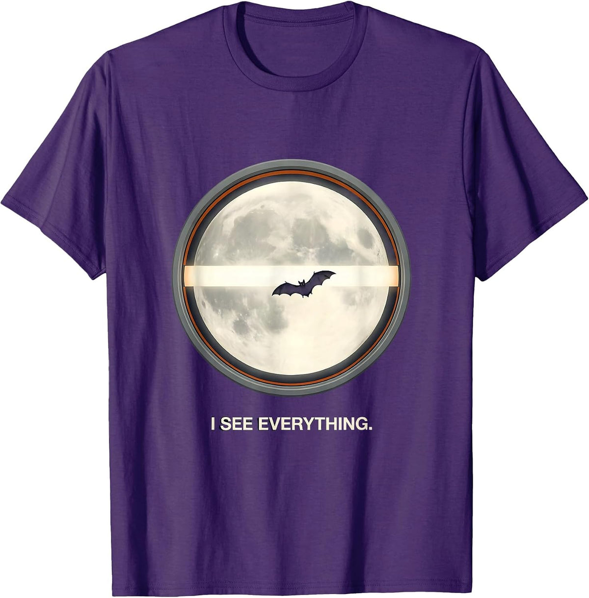 I See Everything Editorial Conceptual Dermatology Halloween T-Shirt - Purple