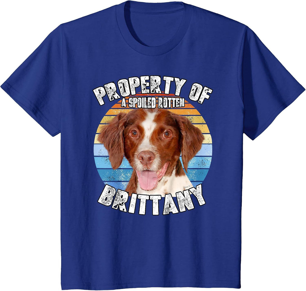 Brittany Spaniel Property of T-Shirt - Royal Blue
