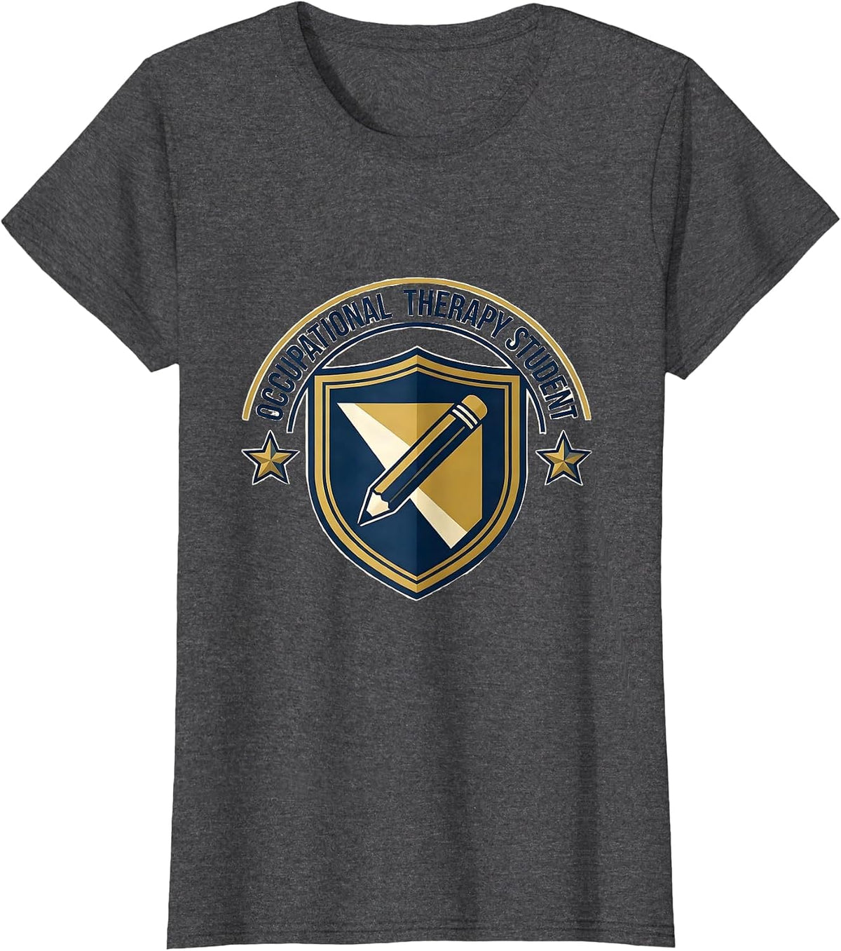 Women's Occupational Therapy Student Retro Emblem Pediatric T-Shirt - Dark Heather Grey