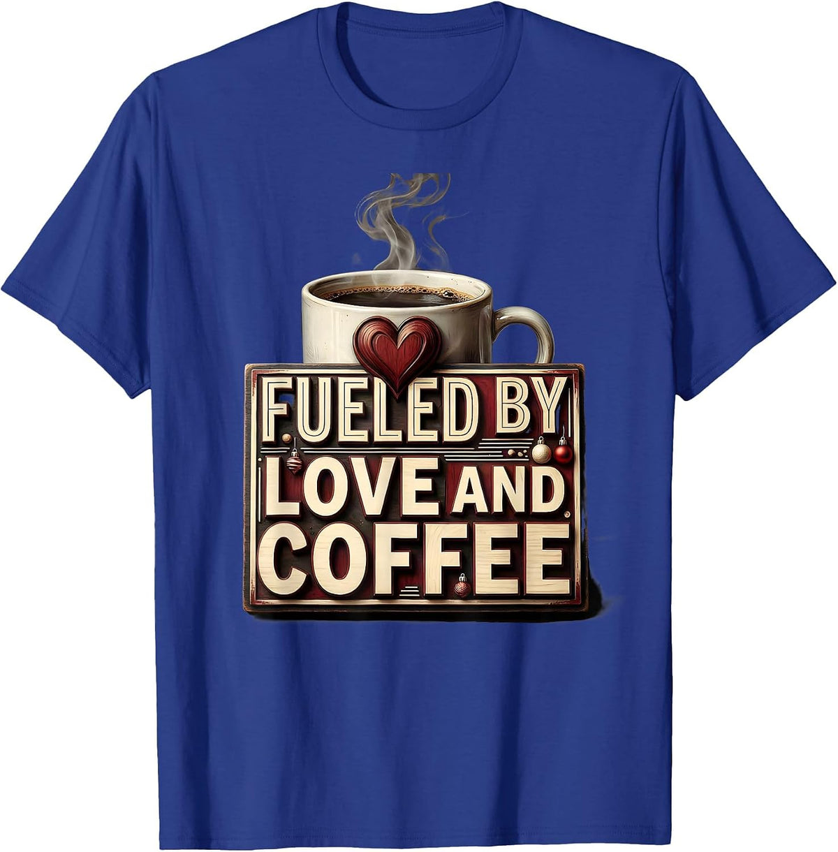 Fueled By Love and Coffee Special Education Teacher T-Shirt - Royal Blue