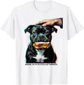 Men's Beware, My Pittie Steals My Sandwich Funny Pitbull Dog Mom T-Shirt - White