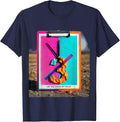 Last Year, Struck Off The List Whimsical New Year Eve Party T-Shirt - Navy Blue