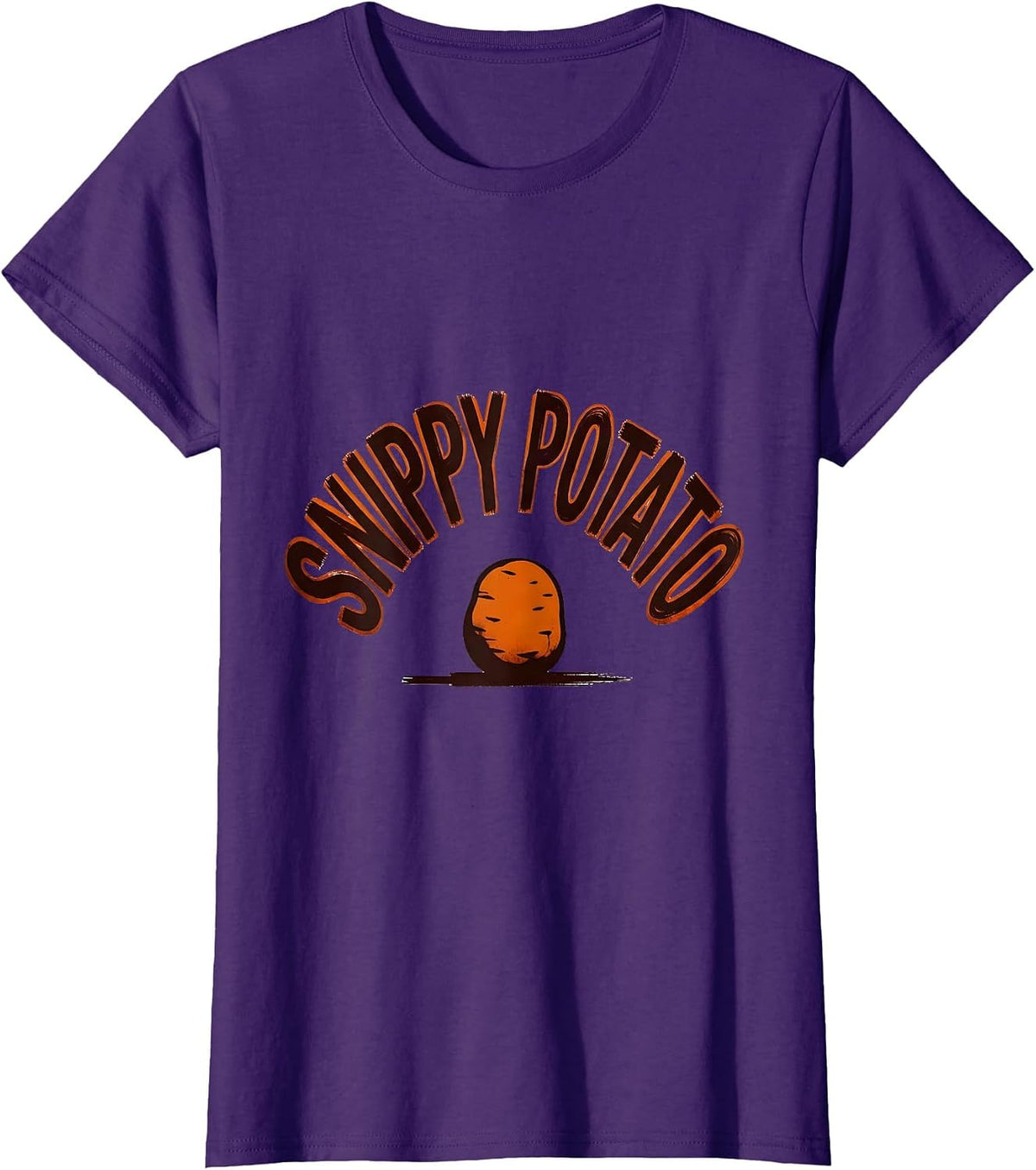 Women's Snippy Potato Funny Grouchy Potato Sweet Potato Couple T-Shirt - Purple