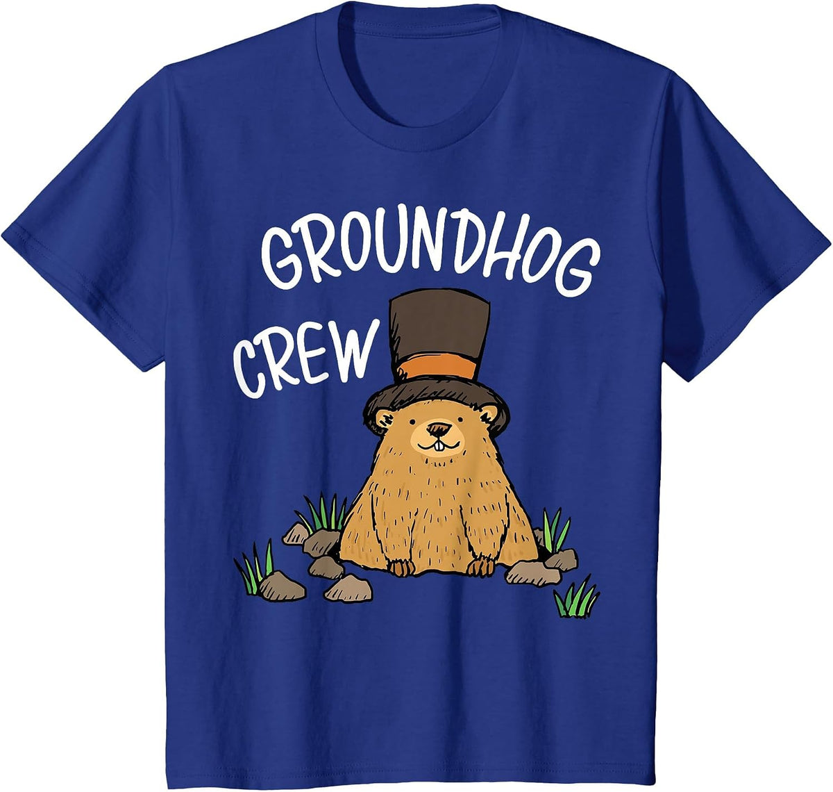 Funny Groundhog Day Groundhog Crew for Kids T-Shirt - Royal Blue
