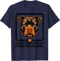 Snoot Boop Captain, Pumpkin Patrol Funny Pitbull Halloween T-Shirt - Navy Blue