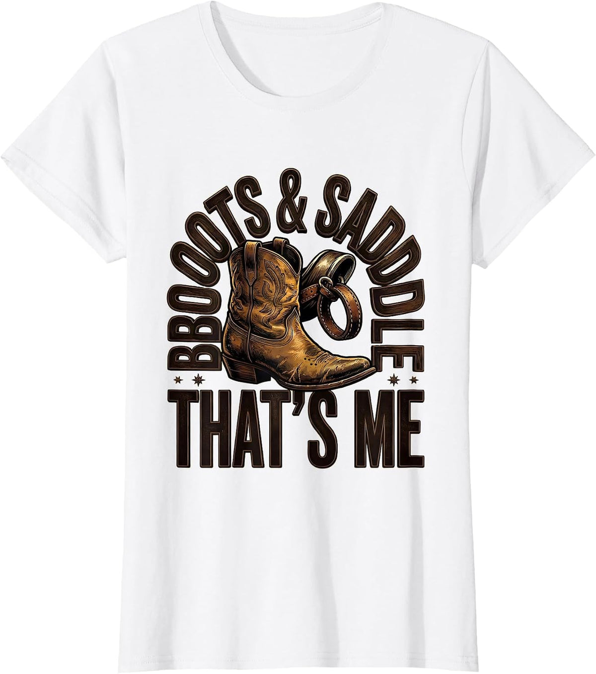 Women's Boots & Saddle That's Me Western Cowgirl Rodeo Lifestyle T-Shirt - White
